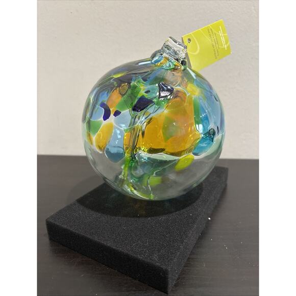 Kitras Art Glass Tree Of Enchantment Large 6” Handmade Hand Blown Orb - Picture 3 of 13